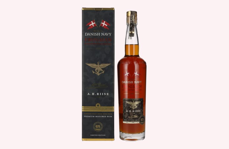 A.H. Riise Royal DANISH NAVY FROGMAN Conventus Ranae Superior Spirit Drink 60% Vol. 0,7l in geschenkverpakking