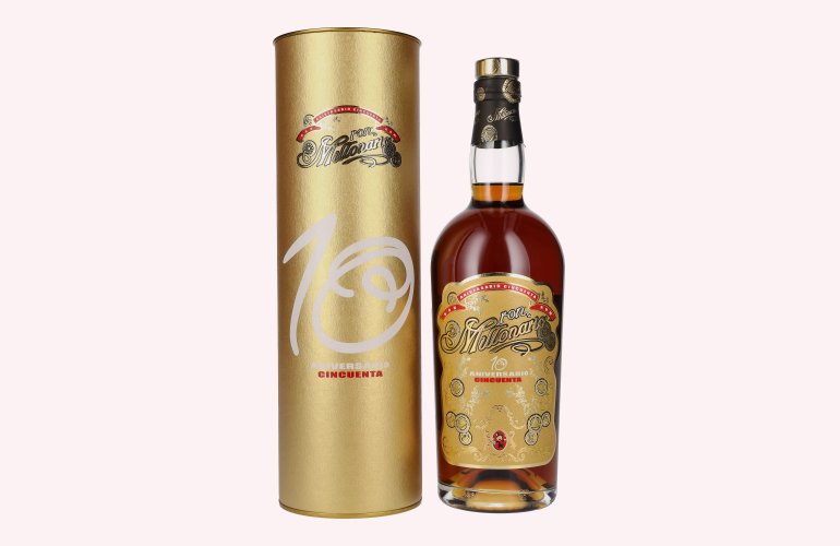 Ron Millonario 10 Aniversario Cincuenta Rum 50% Vol. 0,7l en boîte cadeau