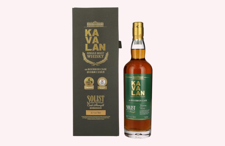 Kavalan SOLIST Single Malt Whisky ex-BOURBON CASK 56,3% Vol. 0,7l in geschenkverpakking