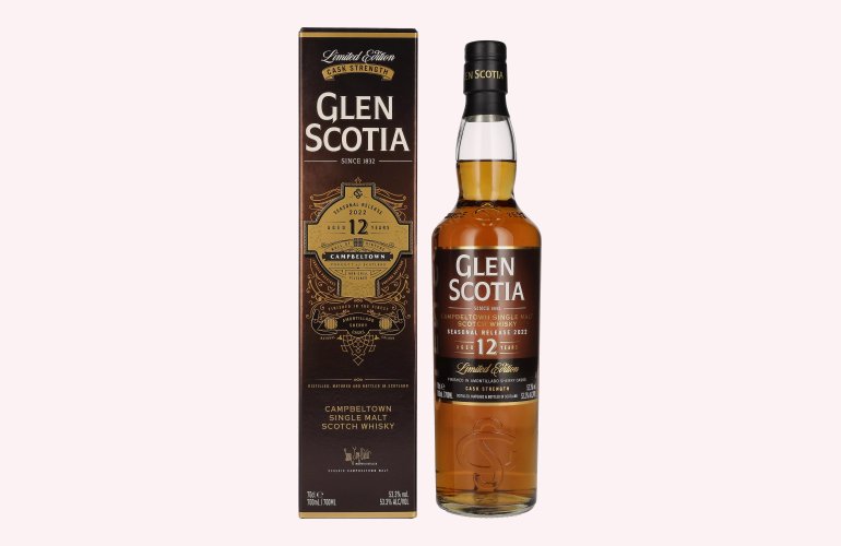 Glen Scotia 12 Years Old SEASONAL Release Single Malt Scotch Whisky 2022 53,3% Vol. 0,7l in geschenkverpakking