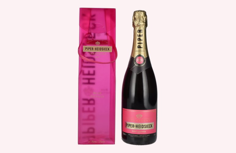 Piper-Heidsieck Champagne ROSÉ SAUVAGE Brut 12% Vol. 0,75l en boîte cadeau