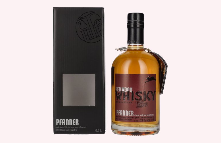 Pfanner Red Wood Single Malt Whisky 43% Vol. 0,5l in geschenkverpakking