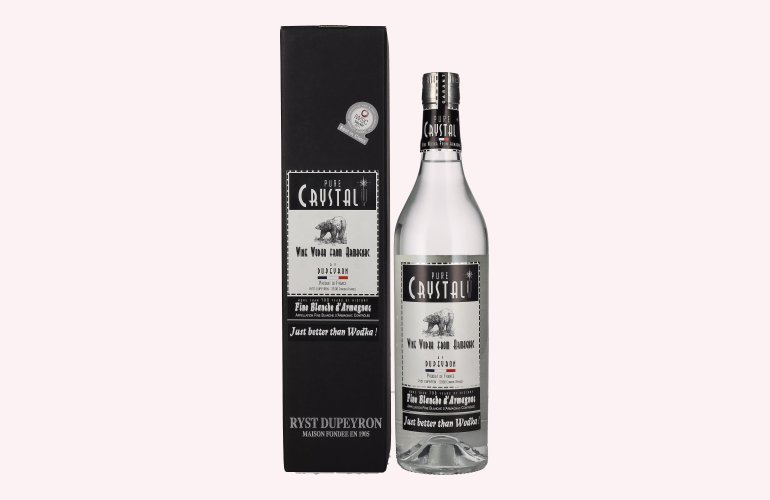 Ryst Dupeyron Pure CRISTALY Wine Wodka from Armagnac 40% Vol. 0,7l en boîte cadeau