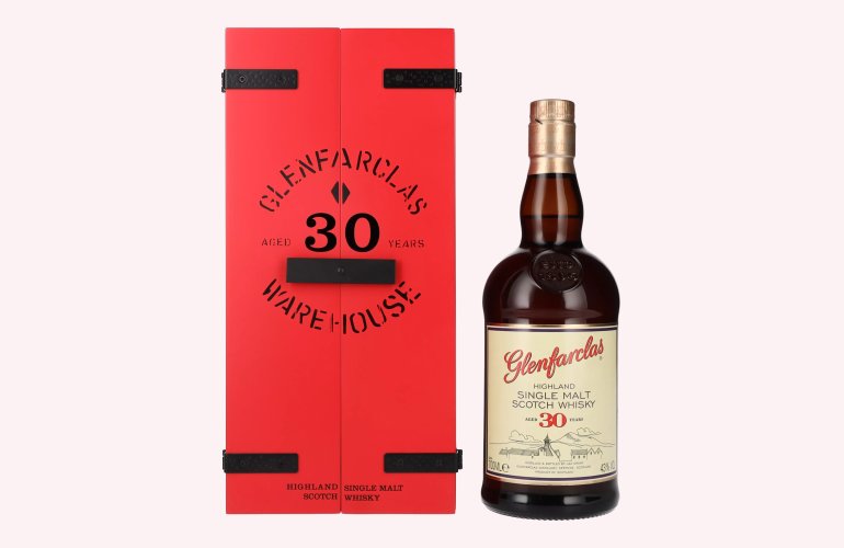 Glenfarclas 30 Years Old Highland Single Malt Scotch Whisky 43% Vol. 0,7l in geschenkverpakking