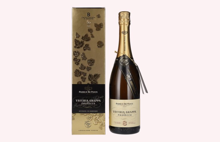 Andrea Da Ponte Vecchia Grappa di Prosecco 8 Annate 42% Vol. 0,7l in geschenkverpakking