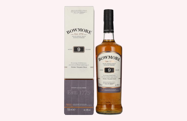 Bowmore 9 Years Old Islay Single Malt Scotch Whiskey 40% Vol. 0,7l en boîte cadeau