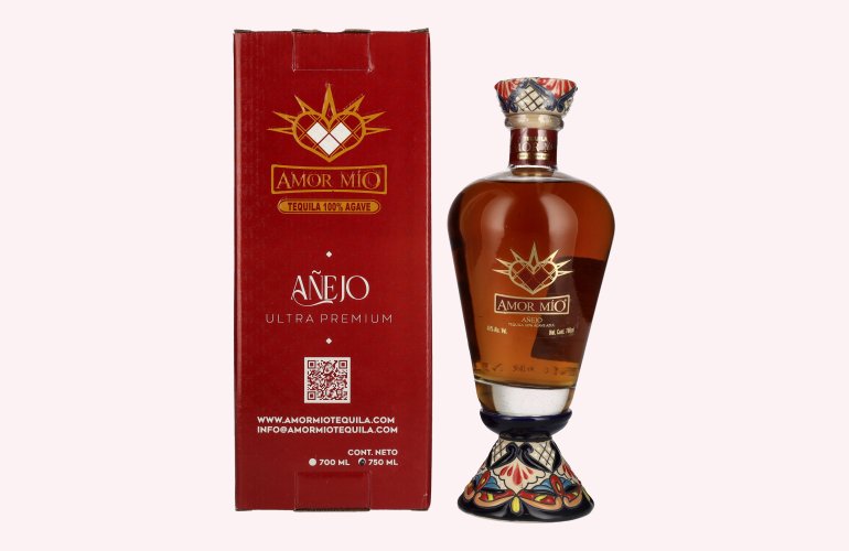 Amor Mío Tequila Añejo 100% Agave Azul 40% Vol. 0,7l in Geschenkbox