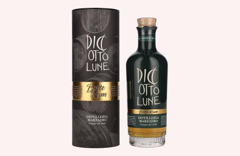 Marzadro DICIOTTO Lune Botte Rum 42% Vol. 0,5l en boîte cadeau