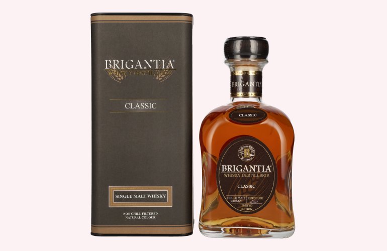 Steinhauser BRIGANTIA Single Malt Whisky CLASSIC 43% Vol. 0,7l en boîte cadeau