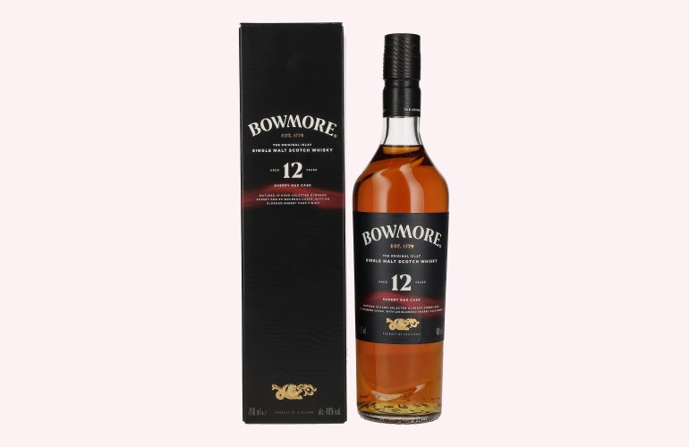 Bowmore 12 Years Old Sherry Oak Cask Islay Single Malt 40% Vol. 0,7l in Giftbox