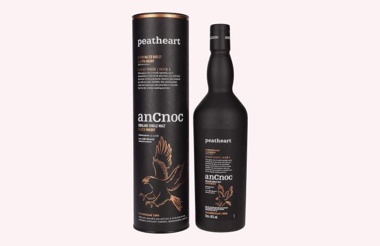 AnCnoc PEATHEART Heavily Peated Batch 3 46% Vol. 0,7l in geschenkverpakking