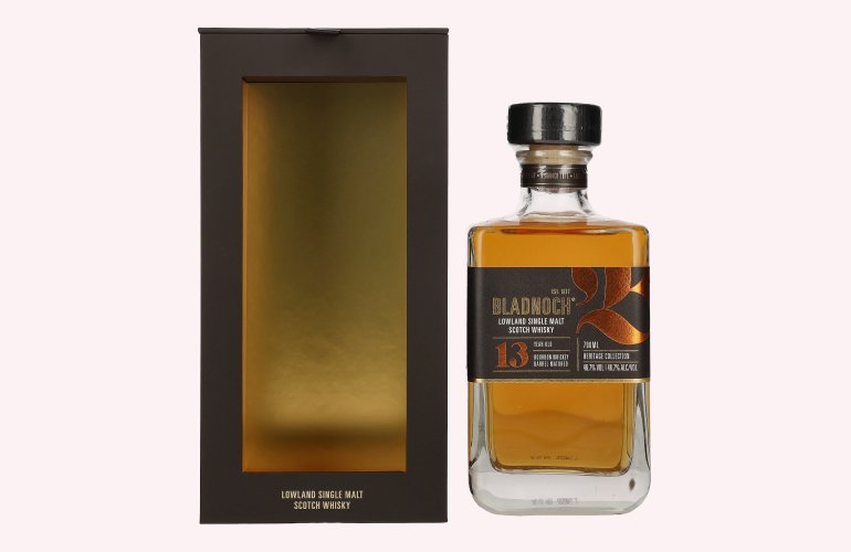 Bladnoch 13 Years Old Lowland Single Malt Bourbon Cask 46,7% Vol. 0,7l in geschenkverpakking