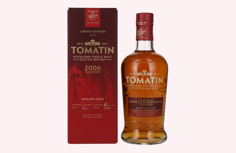 Tomatin 15 Years Old Portuguese Collection MOSCATEL CASKS 2006 46% Vol. 0,7l in geschenkverpakking