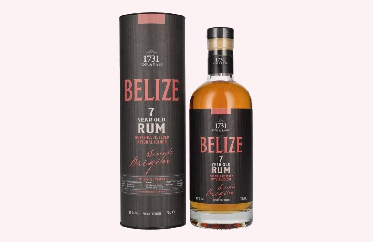 1731 Fine & Rare BELIZE 7 Years Old Single Origin Rum 46% Vol. 0,7l en boîte cadeau