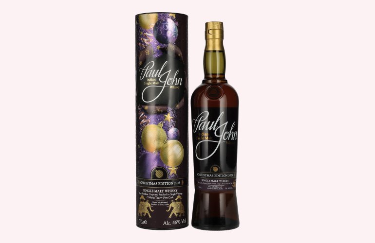 Paul John CHRISTMAS EDITION Indian Single Malt Whisky 2023 46% Vol. 0,7l in geschenkverpakking