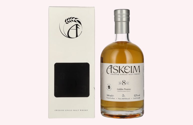 ASKEIM 8 Years Old Golden Promise Swedish Single Malt Whisky 57,7% Vol. 0,5l in Giftbox