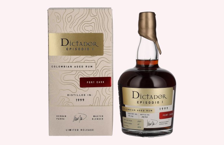 Dictador EPISODIO I 22 Years Old PORT CASK Rum 1999 43% Vol. 0,7l en boîte cadeau