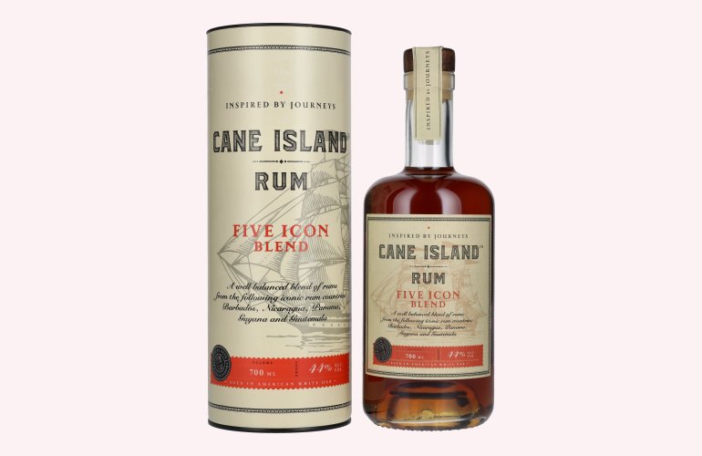 Cane Island FIVE ICON BLEND Island Rum 44% Vol. 0,7l in Geschenkbox