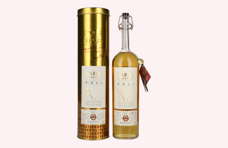 Poli Grappa Sarpa Oro di Poli 40% Vol. 0,7l in Tinbox