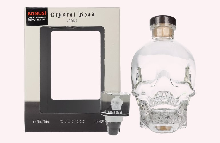 Crystal Head Vodka 40% Vol. 0,7l en boîte cadeau avec Verrestopper