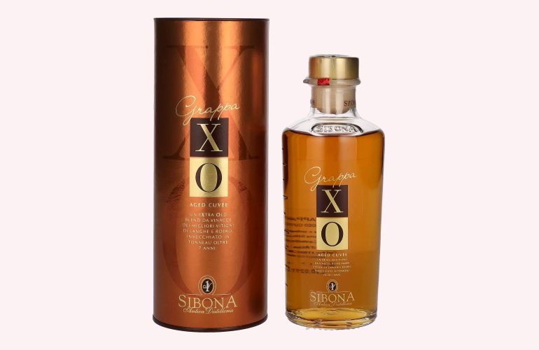 Sibona Grappa XO Aged Cuvée 44% Vol. 0,5l in geschenkverpakking