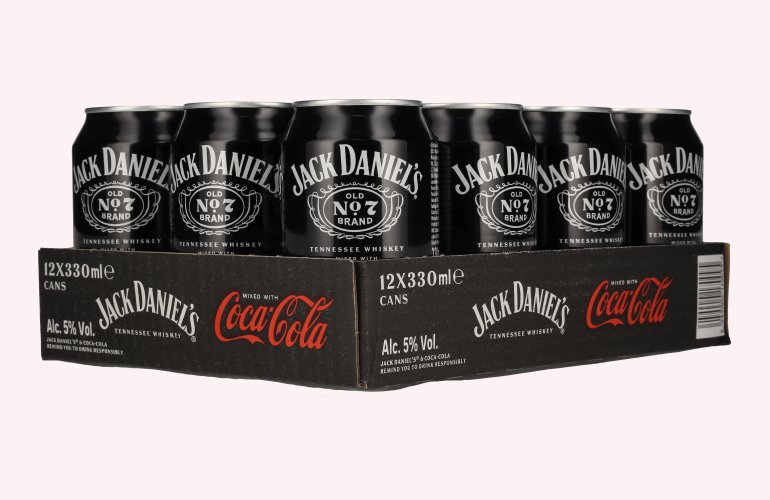 Jack Daniel's No. 7 Whiskey & Coca Cola 5% Vol. 12x0,33l Dosen