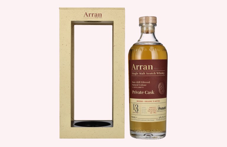 Arran 13 Years Old POTSTILL PRIVATE CASK Single Malt Scotch Whisky 58,3% Vol. 0,7l in Giftbox