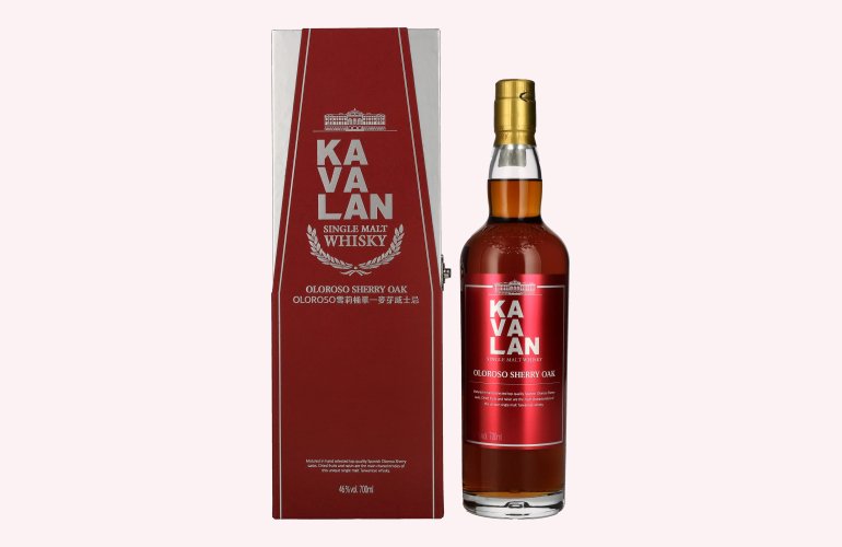 Kavalan OLOROSO SHERRY OAK Single Malt Whisky 46% Vol. 0,7l in geschenkverpakking