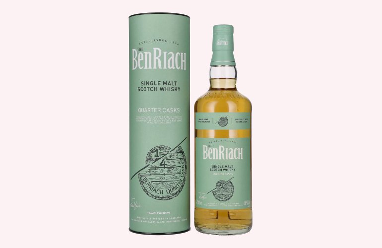 The BenRiach QUARTER CASKS Single Malt Scotch Whisky 46% Vol. 0,7l in geschenkverpakking