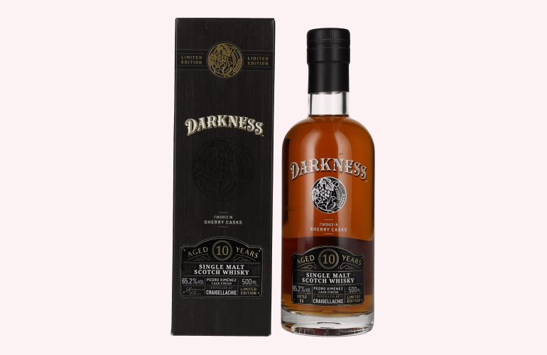 Darkness CRAIGELLACHIE 10 Years Old PX CASK FINISH 65,2% Vol. 0,5l in geschenkverpakking