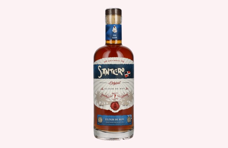 SANTERO 7 Years Old Elixir De Ron Spirit Drink 34% Vol. 0,7l