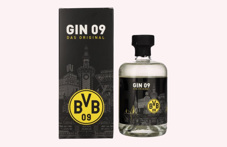 BVB Gin 09 Das Original 43% Vol. 0,5l in geschenkverpakking