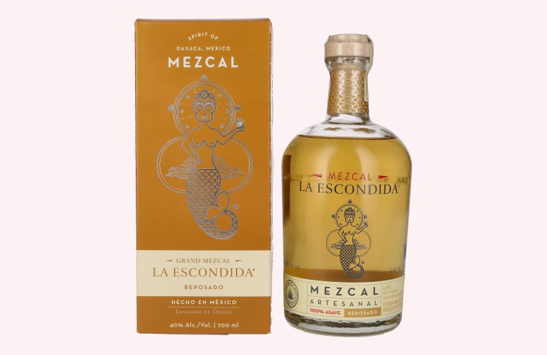 La Escondida Mezcal Artesanal Reposado 40% Vol. 0,7l in geschenkverpakking