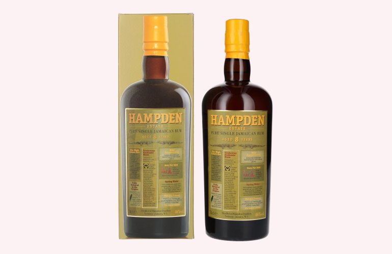 Hampden Estate 8 Years Old Pure Single Jamaican Rum 46% Vol. 0,7l en boîte cadeau