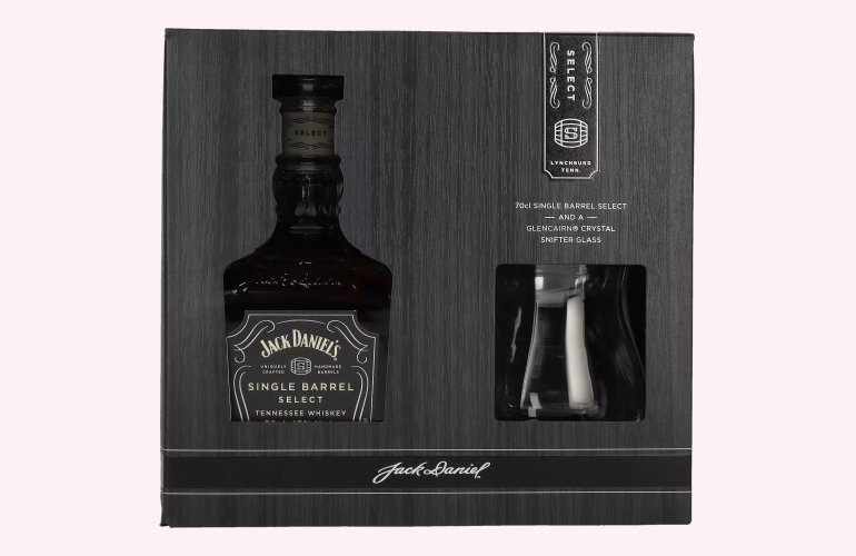 Jack Daniel's Select Single Barrel Tennessee Whiskey 47% Vol. 0,7l en boîte cadeau avec Snifter Verre