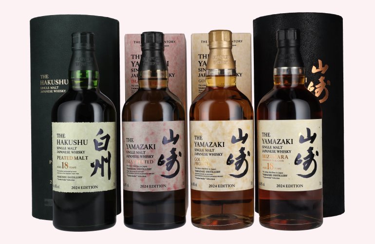 Suntory TSUKURIWAKE SELECTION Set 2024 48% Vol. 4x0,7l in geschenkverpakking