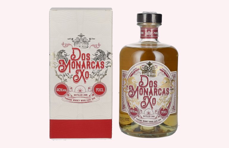 Dos Monarcas XO Panama Whisky Wood Cask Finish Ron 40% Vol. 0,7l en boîte cadeau