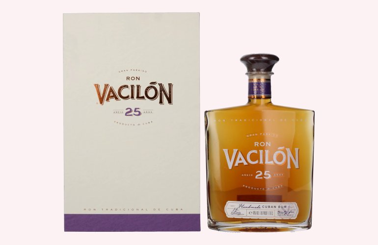 Ron Vacilón GRAN PARAÍSO Añejo 25 Años 40% Vol. 0,7l in geschenkverpakking