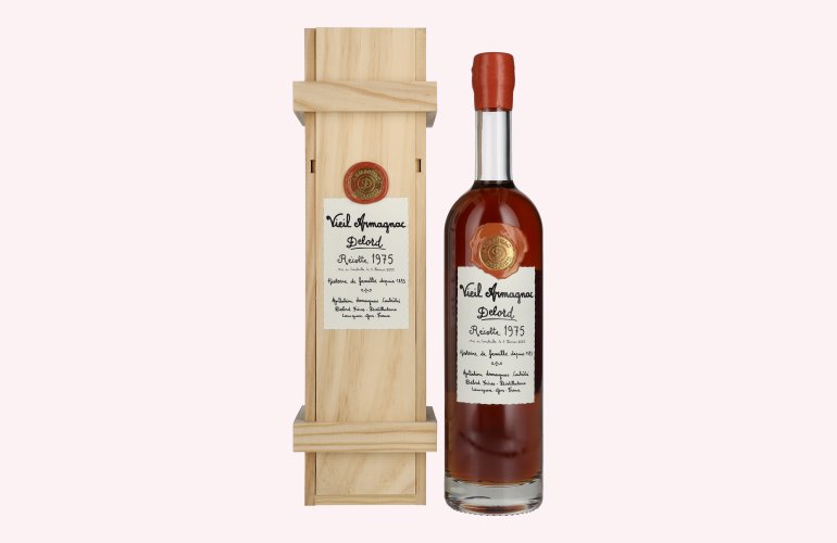 Vieil Armagnac Delord Vintage Récolte 1975 40% Vol. 0,7l in Holzkiste