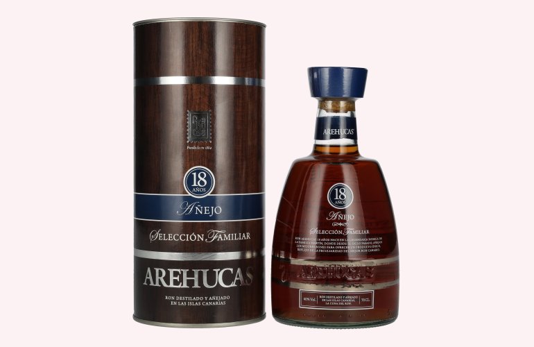 Ron Arehucas 18 Años Añejo Selección Familiar 40% Vol. 0,7l en boîte cadeau