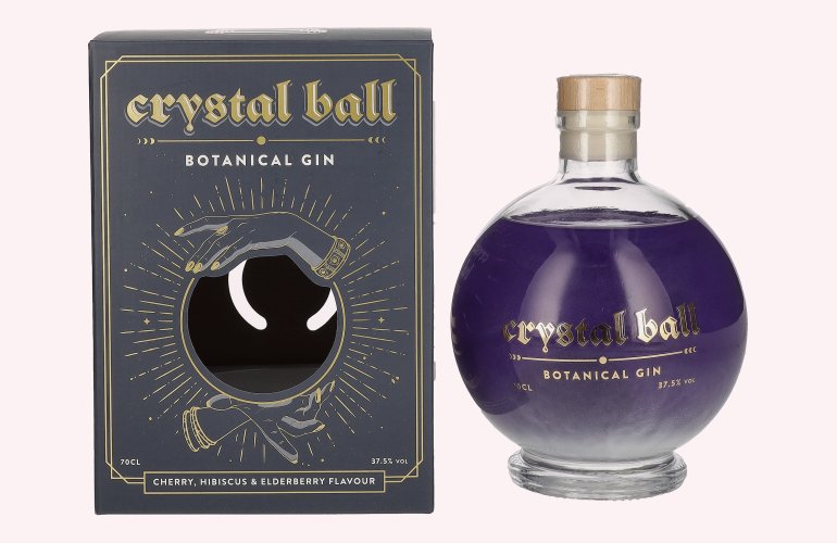 Crystal Ball Shimmer Gin 37,5% Vol. 0,7l en boîte cadeau avec LED Lichtsticker