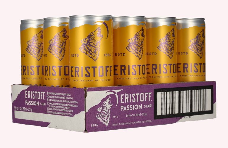 Eristoff Passion Star 5% Vol. 12x0,25l Dosen