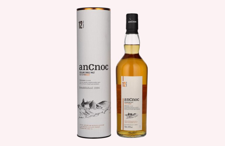 AnCnoc 12 Years Old Highland Single Malt 40% Vol. 0,7l in geschenkverpakking