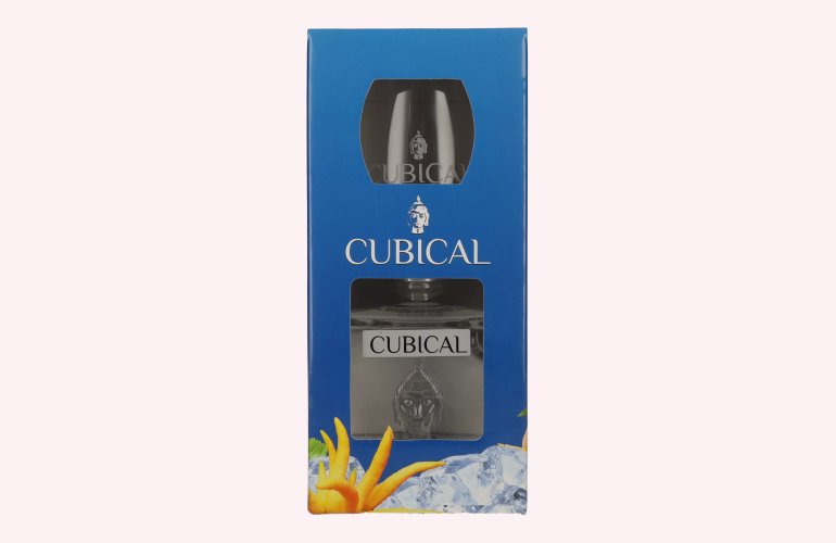 Cubical Premium London Dry Gin 40% Vol. 0,7l avec Tumbler