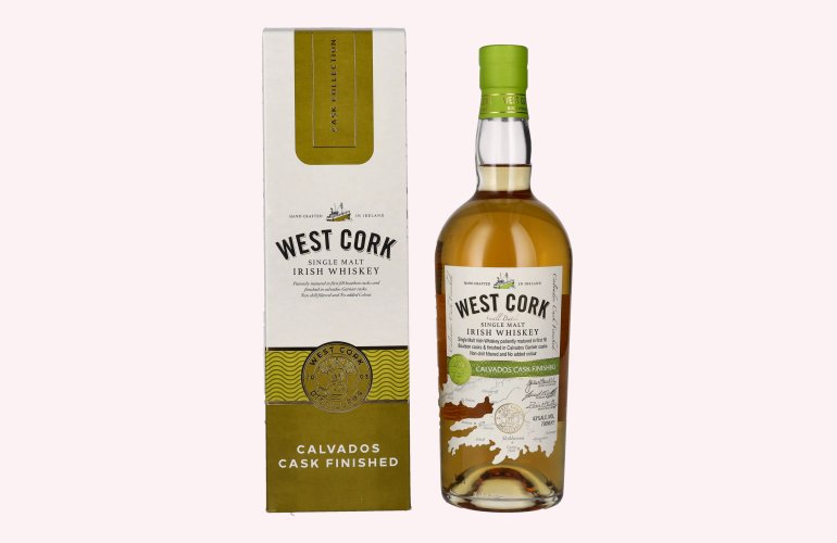 West Cork Single Malt Irish Whiskey CALVADOS CASK FINISHED 43% Vol. 0,7l in geschenkverpakking