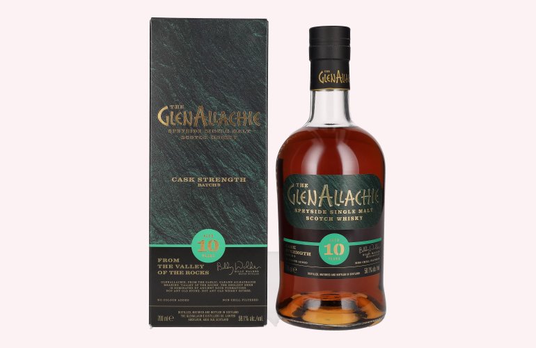 The GlenAllachie 10 Years Old CASK STRENGTH Batch 9 58,1% Vol. 0,7l en boîte cadeau