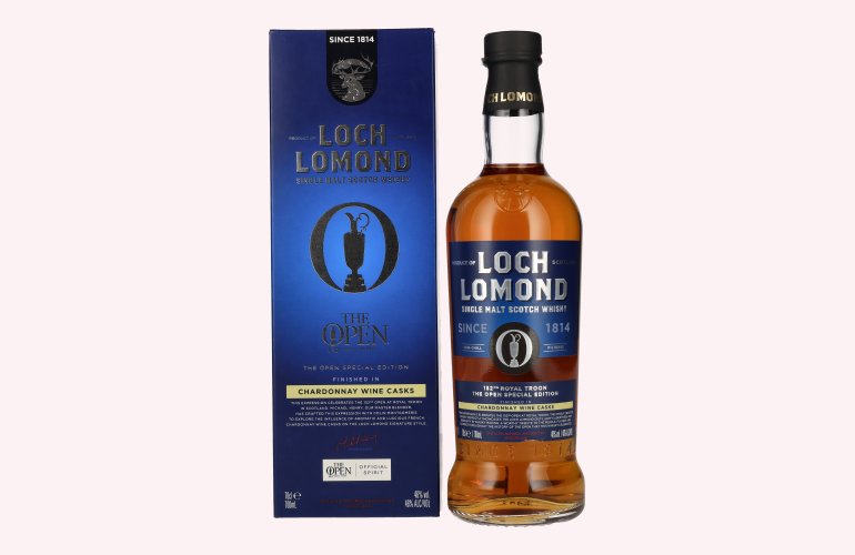 Loch Lomond THE OPEN 152th Royal Troon Chardonnay Wine Cask Finish 46% Vol. 0,7l en boîte cadeau