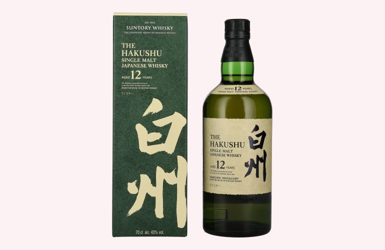 Suntory The Hakushu 12 Years Old Single Malt 43% Vol. 0,7l en boîte cadeau