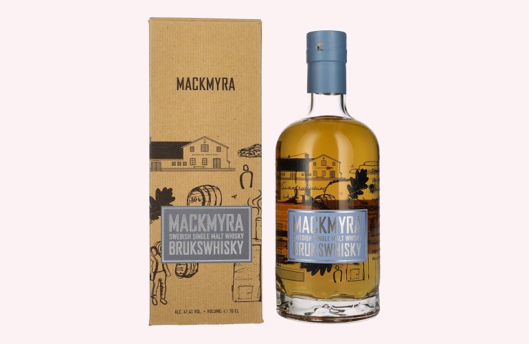 Mackmyra BRUKSWHISKY Swedish Single Malt Whisky Vintage 2008 41,4% Vol. 0,7l en boîte cadeau