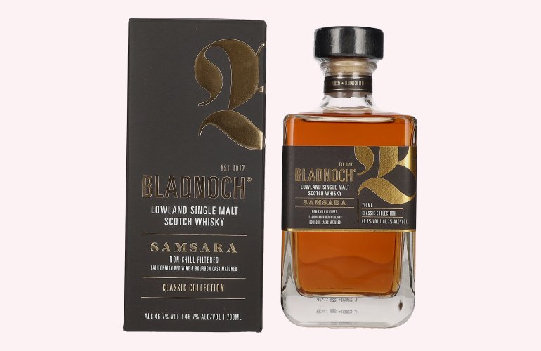 Bladnoch SAMSARA Lowland Single Malt Scotch Whisky 46,7% Vol. 0,7l en boîte cadeau